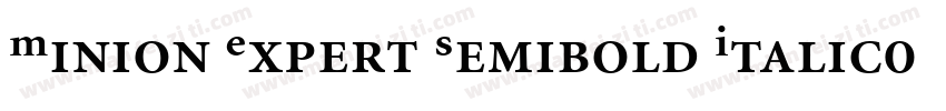 Minion Expert Semibold Italic00100字体转换